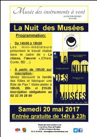 Nuit des Musées. Le samedi 20 mai 2017 à La Couture-Boussey. Eure.  14H00
